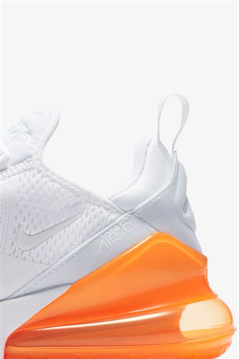 Nike Air Max 270 White Pack 'Total Orange' Release 